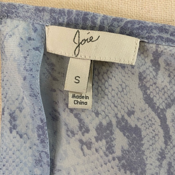 Joie snake print silk “rancher” pocket top - Picture 6 of 8